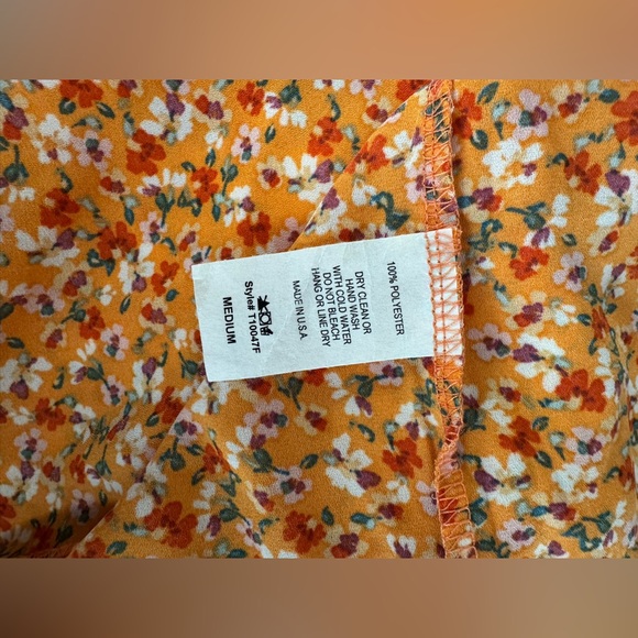 mock floral Sleeveless Chiffon Blouse Shirt blouse Tops medium new with tags - Picture 6 of 6